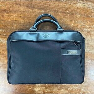 Flaws GHURKA 712 The Associate Black Nylon Leather Laptop Briefcase Bag Mens